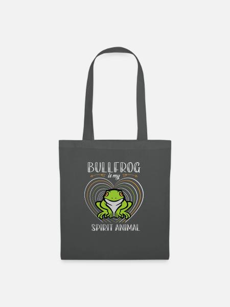 Bullfrog Is My Spirit Animal, Froschliebhaber - Stoffbeutel - Graphite