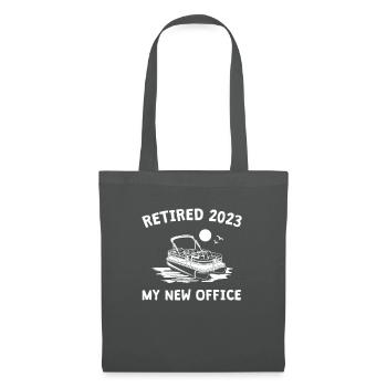 Retraité 2023 - Mon nouveau bureau, Pontoon Boot - Sac en tissu - gris graphite - Devant