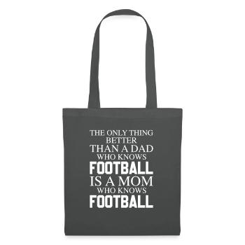 Une maman qui connaît le football, Football Mama - Sac en tissu - gris graphite - Devant
