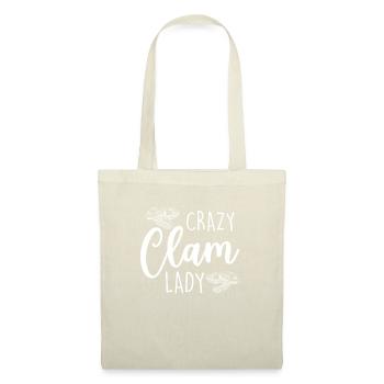 Crazy Clam Lady, Muscheln sammeln - Stoffbeutel - Natur - Vorne