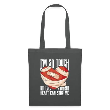 I'm So Tough A Broken Heart Operation Open Heart - Tote Bag - graphite grey - Front