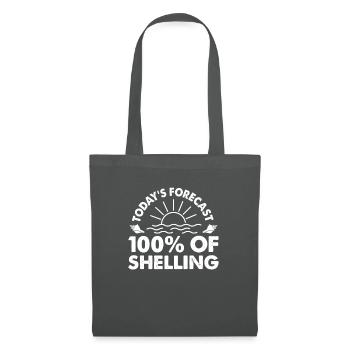 Today's Forecast 100% Of Shelling, Muschel sammeln - Stoffbeutel - Graphite - Vorne