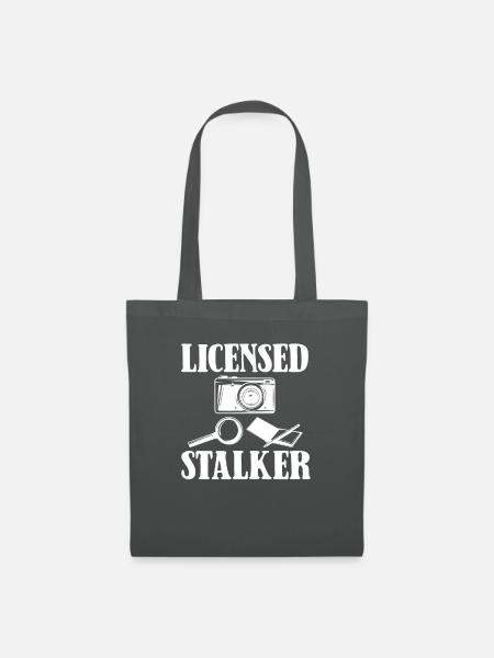 Licensed Stalker - Privatdetektiv - Stoffbeutel - Graphite