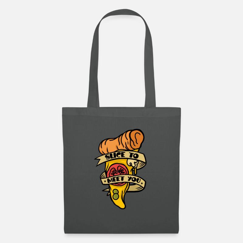 Slice To Meet You, Pizza Party - Stoffbeutel - Graphite