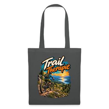 Trail Therapie MTB Berglandschaft - Stoffbeutel - Graphite - Vorne