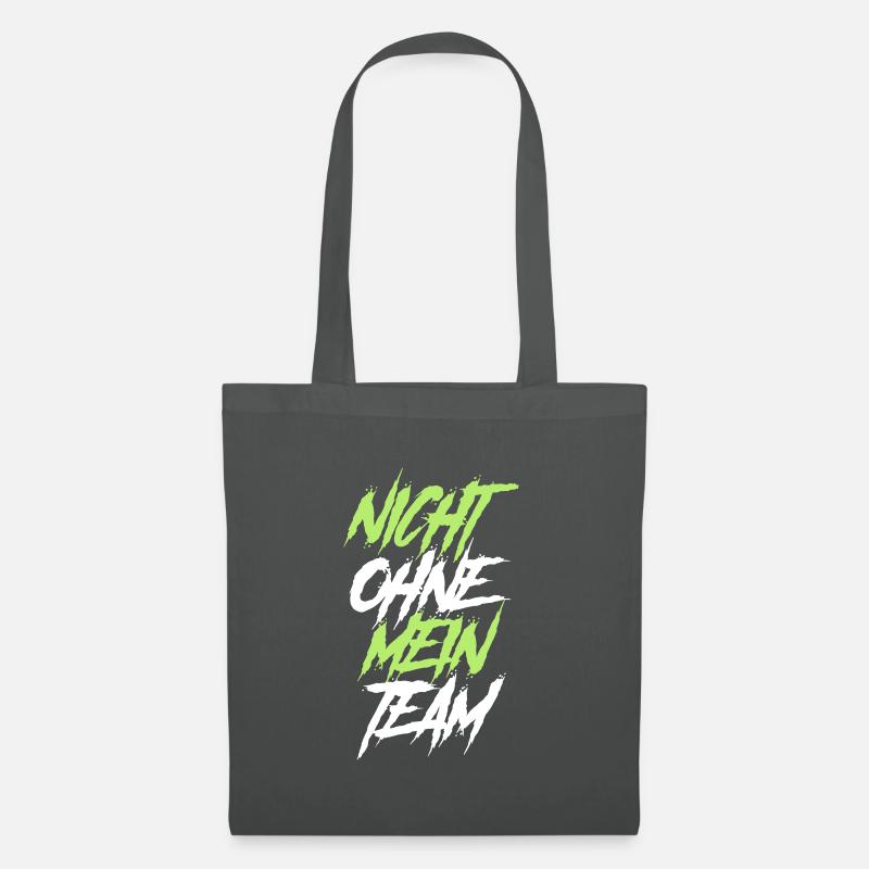 nicht ohne mein team - Stoffbeutel - Graphite