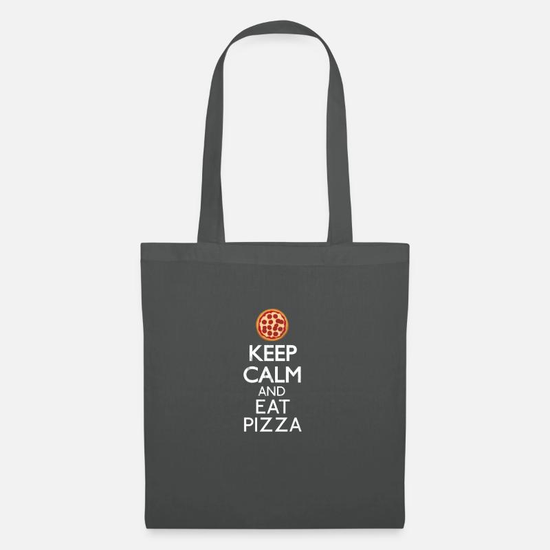 Keep calm and eat Pizza - Stoffbeutel - Graphite