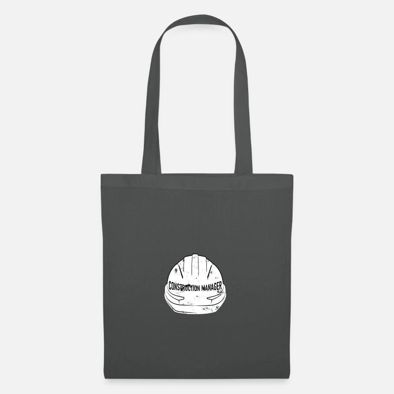 Baustelle, Helm - Stoffbeutel - Graphite