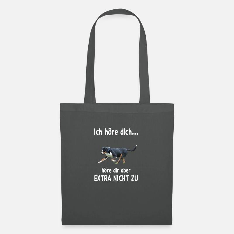 Grosser Schweizer Sennenhund - Stoffbeutel - Graphite