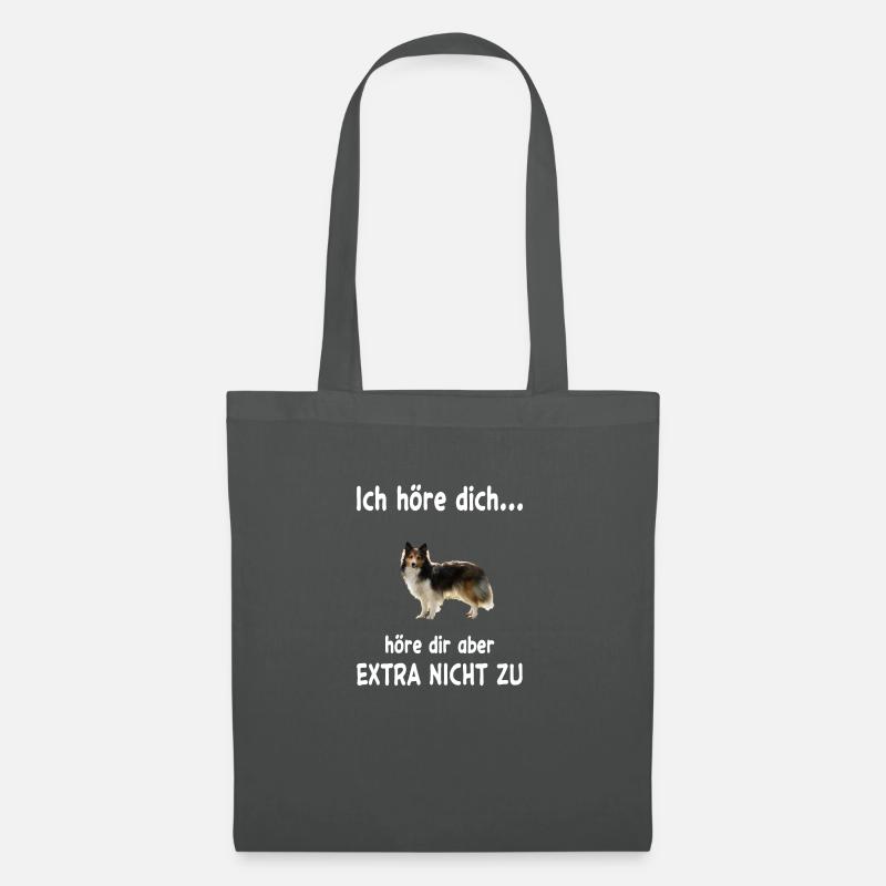 Sheltie Hund - Sheltie - Stoffbeutel - Graphite