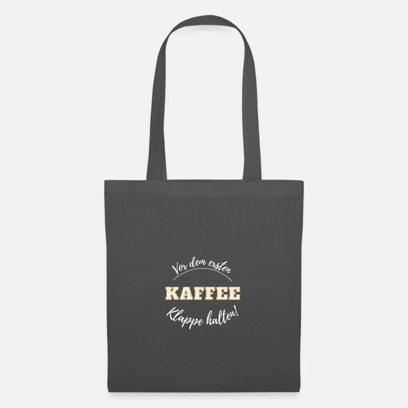 Vor dem ersten Kaffee - Klappe halten - Notwehr - Stoffbeutel - Graphite