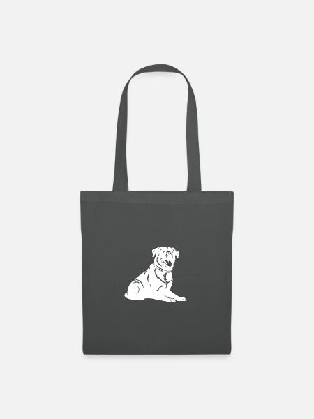 Rottweiler Hund Silhouette - Stoffbeutel - Graphite