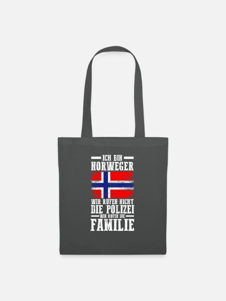 Skandinavien Norwegen Norweger Norwegisch - Stoffbeutel - Graphite