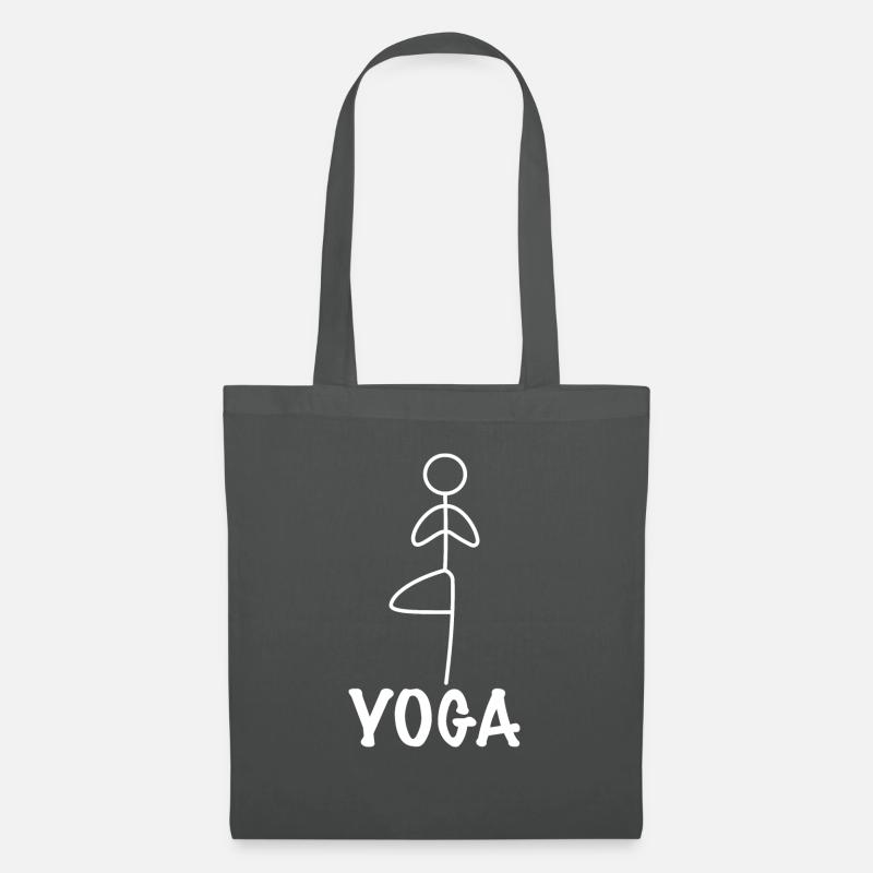 Yoga Figur Übung - Stoffbeutel - Graphite