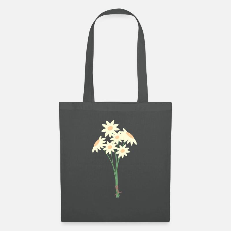 Blumenstrauß - Stoffbeutel - Graphite