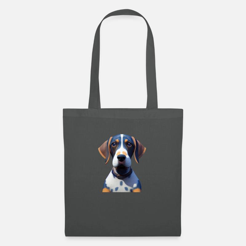 Bluetick Coonhound Hund - Bluetick Coonhound - Stoffbeutel - Graphite