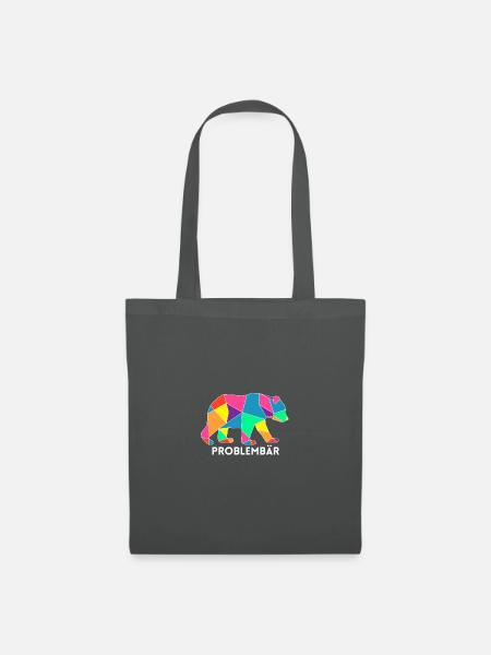 Problembär Bär Problem Geschenk Krawallmacher - Stoffbeutel - Graphite