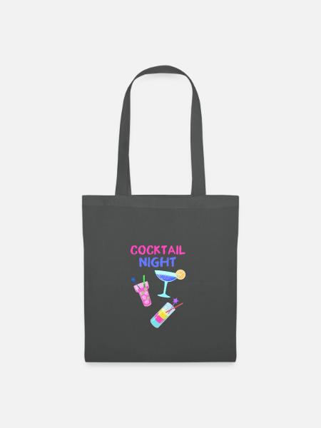 cocktail night,cocktails,cocktail,party - Stoffbeutel - Graphite