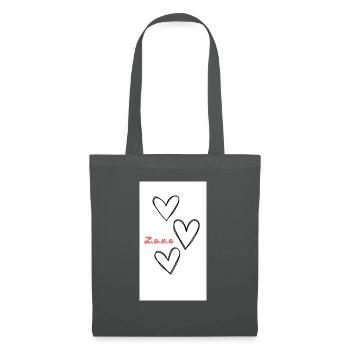 l.o.v.e - Stoffbeutel - Graphite - Vorne