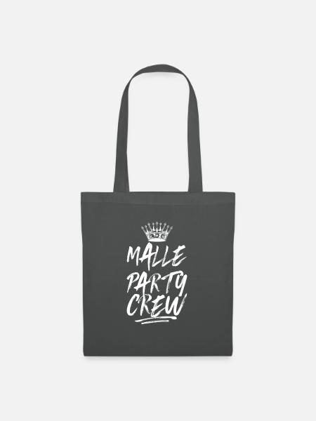Malle Party Crew Spruch - Stoffbeutel - Graphite