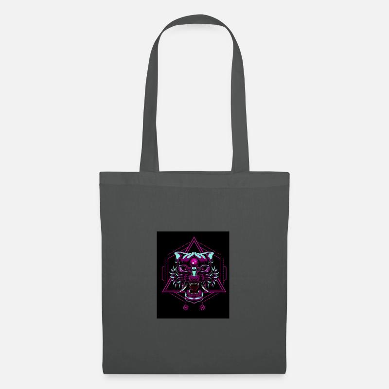 Neon Tiger - Stoffbeutel - Graphite