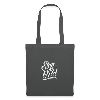 Bleib wild - Stoffbeutel - Graphite - Vorne
