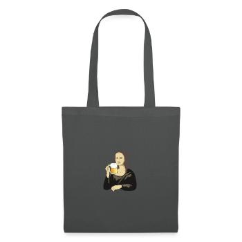 Mona Lisa avec de la bière - Sac en tissu - gris graphite - Devant