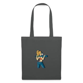 Cool Girl Cool Girl Bubble Fit Grafikdesign Baseba - Stoffbeutel - Graphite - Vorne