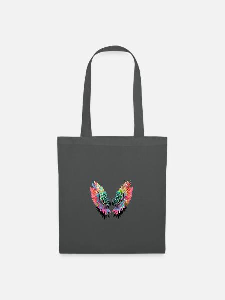 engelsflügel,angelwings,flügel.bunt,graffiti - Stoffbeutel - Graphite