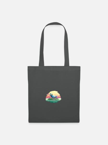 Grüner Frosch3 - Stoffbeutel - Graphite