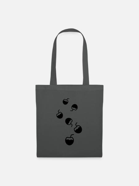 Kokos Icon Symbol - Stoffbeutel - Graphite