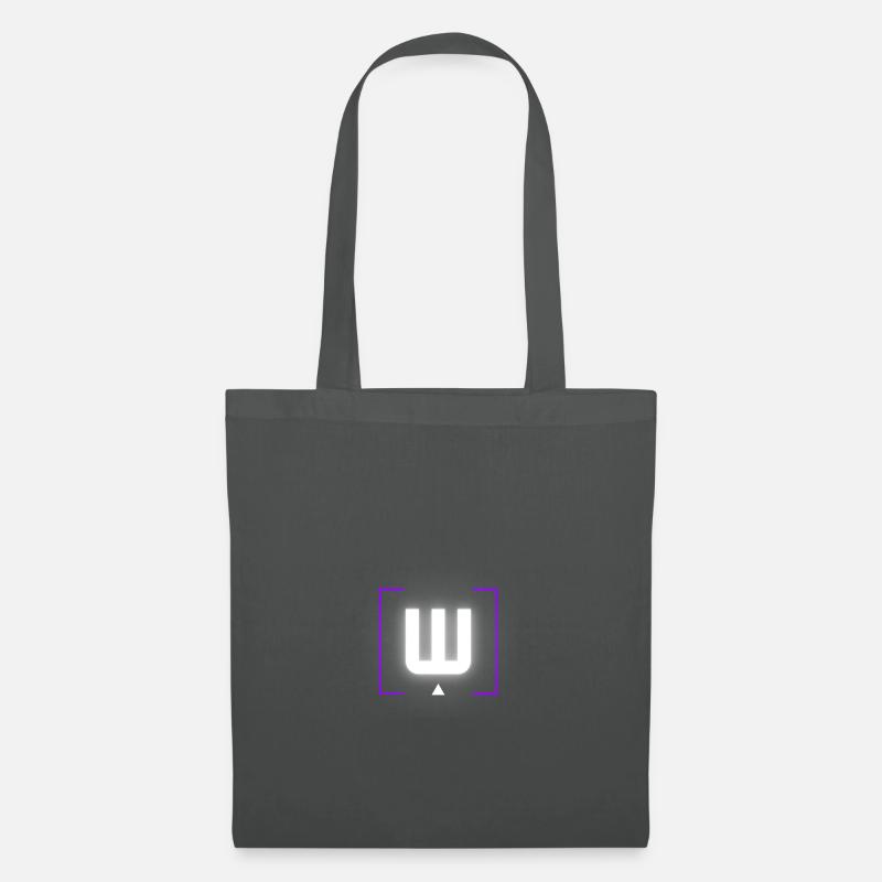 Buchstabe "W" - Stoffbeutel - Graphite