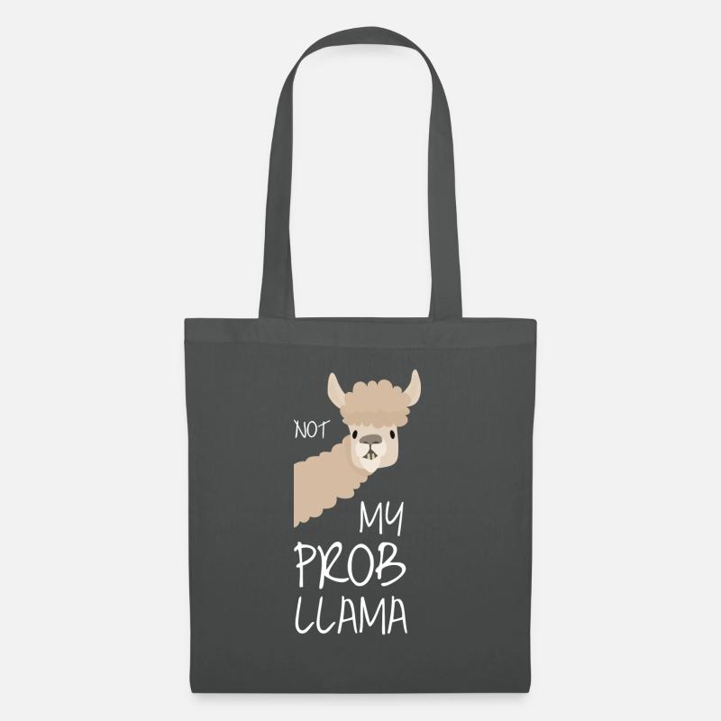 Lama! Llama! ProbLlama - Stoffbeutel - Graphite