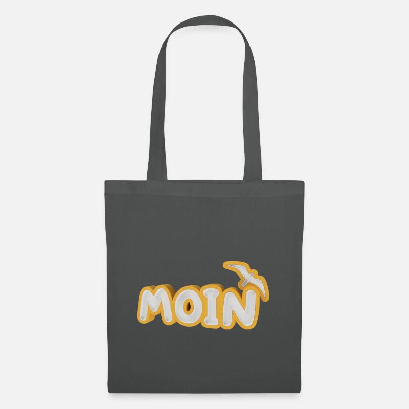 Moin mit Möwe - Stoffbeutel - Graphite