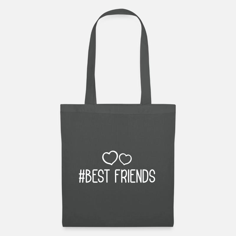 Beste Freunde Herzen Liebe - Stoffbeutel - Graphite