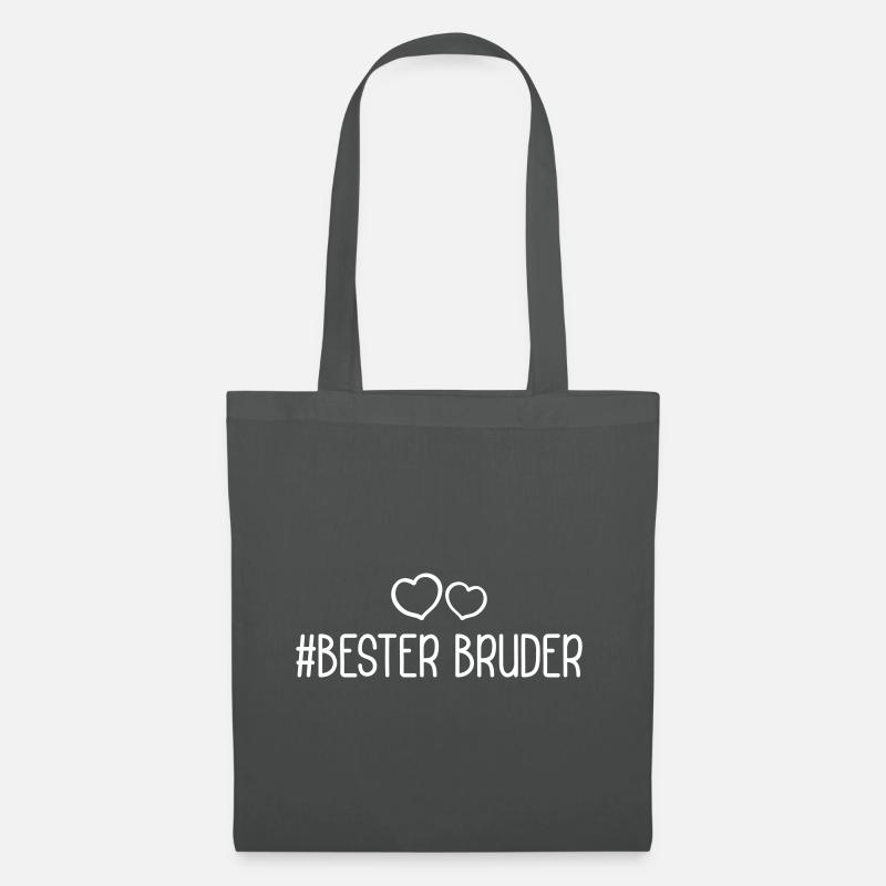Bester Bruder Herzen Liebe - Stoffbeutel - Graphite