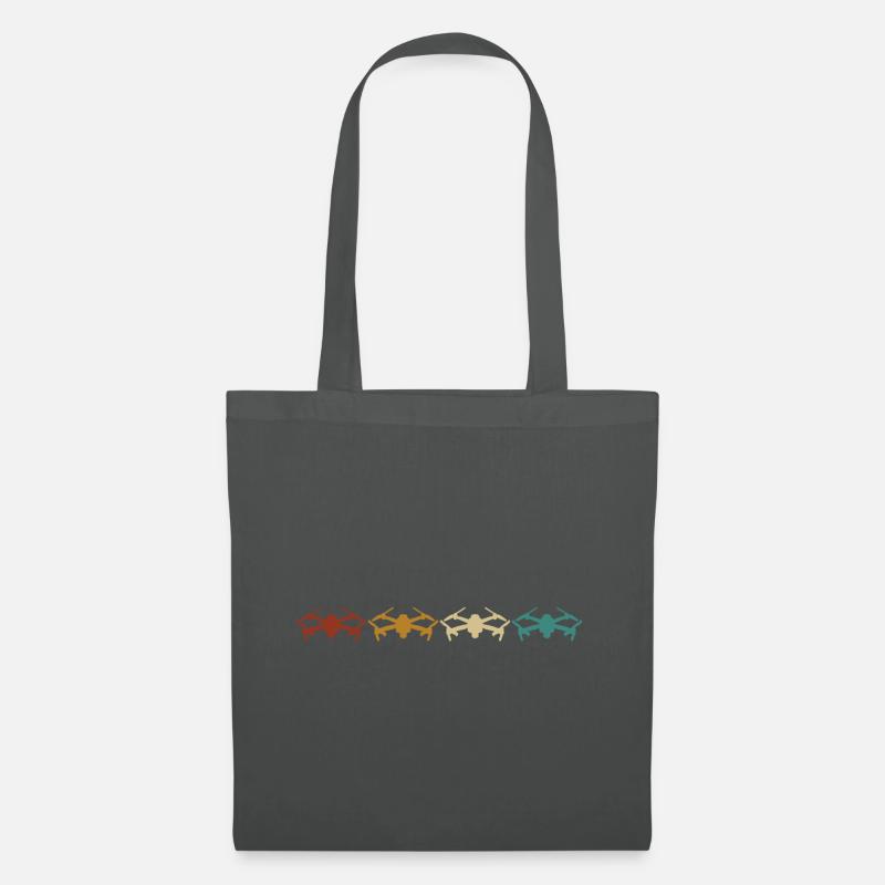 Retro Drones Drone Drones Quadcopter - Tote Bag - graphite grey