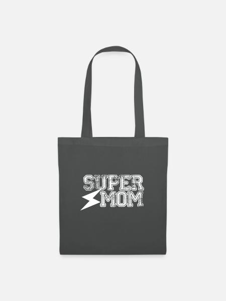 Super Mom - Mum Power! - Stoffbeutel - Graphite