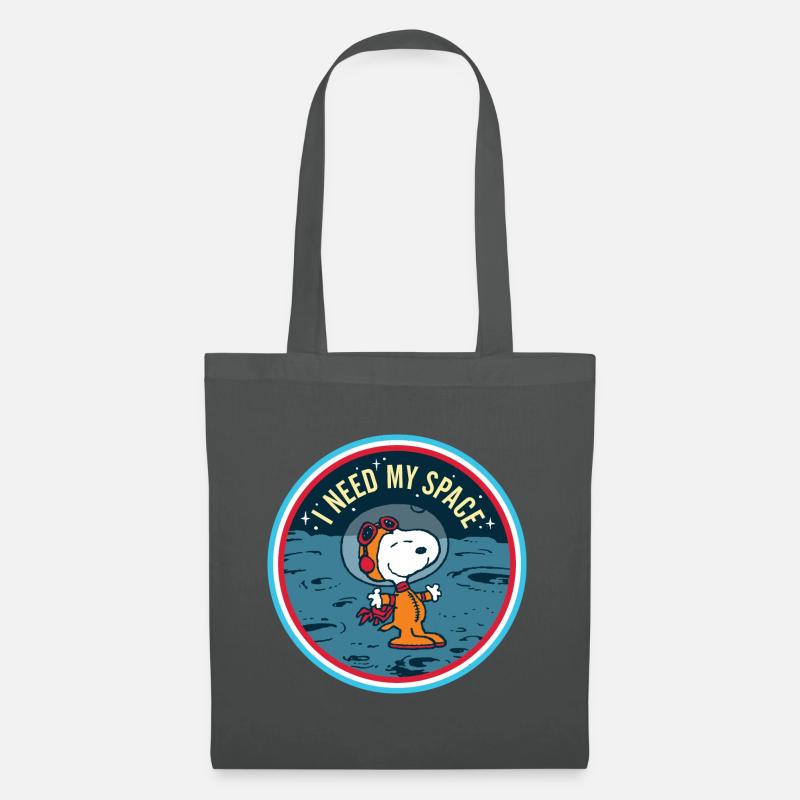 Peanuts Snoopy I Need My Space Spruch - Stoffbeutel - Graphite