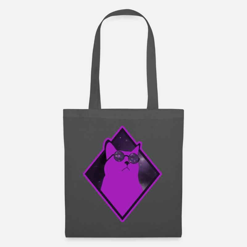Katze Galaxy pink - Stoffbeutel - Graphite