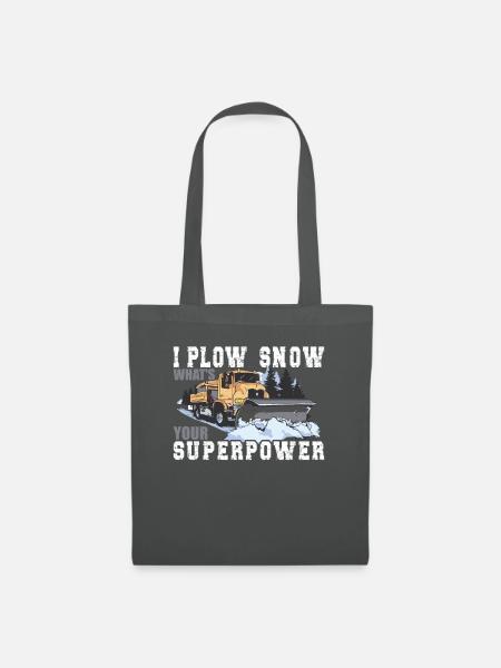 I Plow Snow Schneepflugfahrer - Stoffbeutel - Graphite
