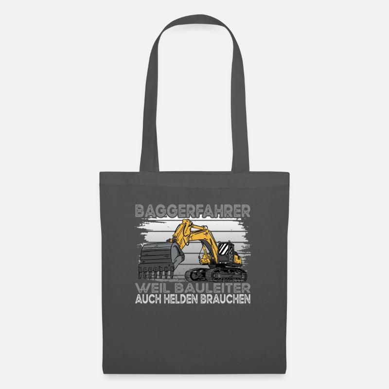 Baggerfahrer Und Held - Stoffbeutel - Graphite