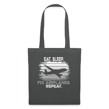 Mechanic Fix Airplanes - Tote Bag - graphite grey - Front