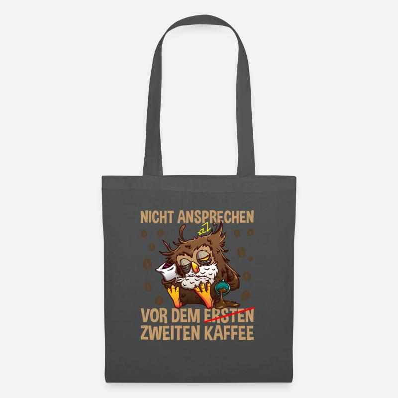 Nicht Ansprechen Kaffee - Stoffbeutel - Graphite