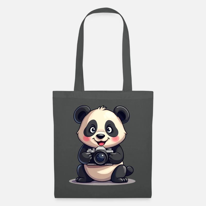 Foto Panda - Stoffbeutel - Graphite