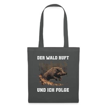 The forest calls hunters - Tote Bag - graphite grey - Front
