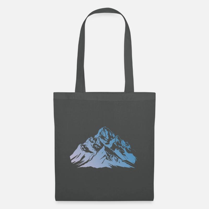 Berge Symbol Wandern - Stoffbeutel - Graphite