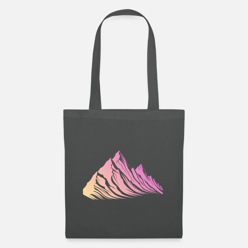 Berge Wandern Symbol - Stoffbeutel - Graphite