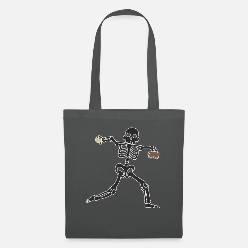 Baseball Pitcher Skelett - Stoffbeutel - Graphite
