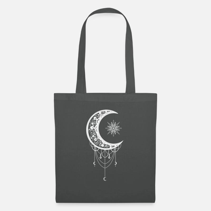 Boho Mond Stern gothic Moon and star - Stoffbeutel - Graphite